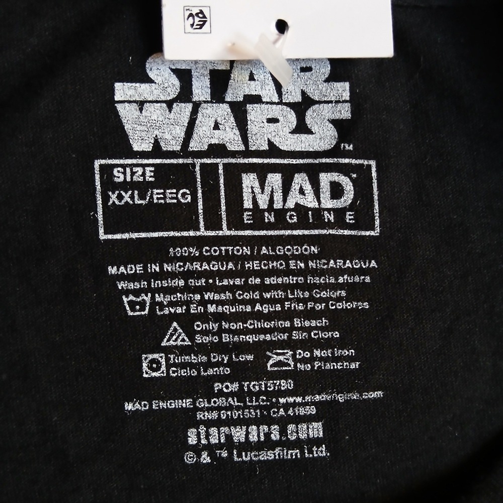 Star Wars Mad Engine Dark Side Villains Graphic T-Shirt Black XXL New! NWT - Picture 5 of 8